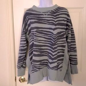 Sage Green Animal Print Sweatshirt